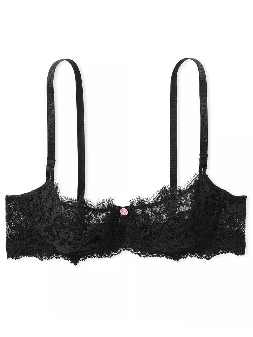 Victoria's Secret Dream Angels Black Wicked Unlined Lace Balconette Bra